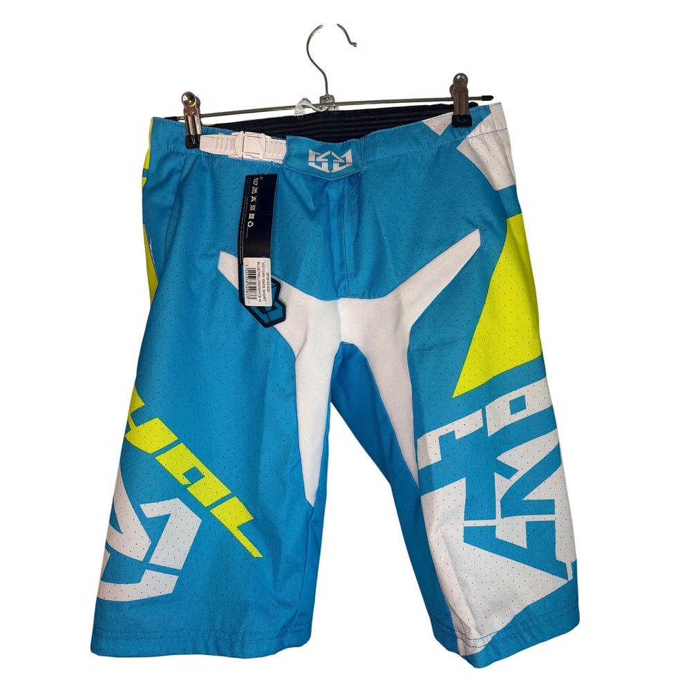 Royal Racing Victory Race Shorts Blue Yellow White MTB Downhill Mens Size M New